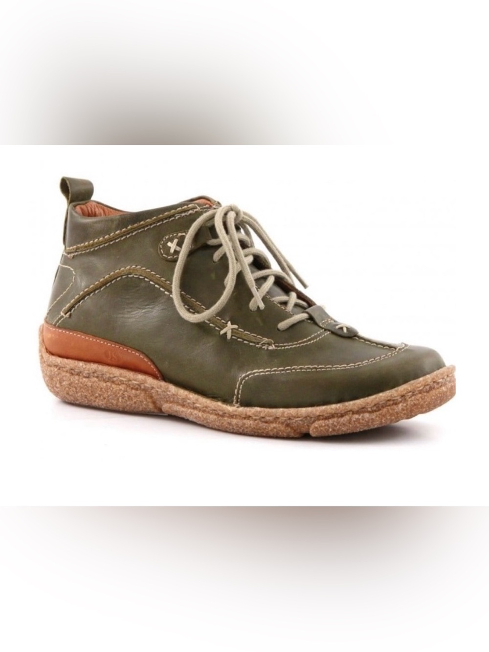 Josef Seibel Nikki Green Ankle Leather Boot 6.5